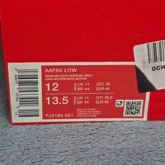 Nike AAF88 Low Medium Grey Mens Size 12 main image 8